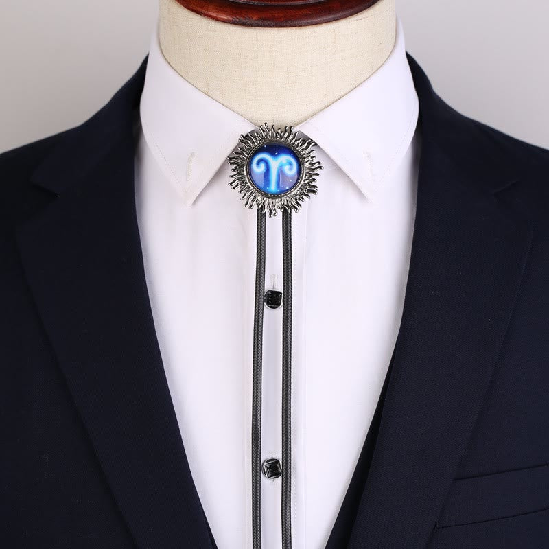 Zodiac Sign Series Retro Metal Bolo Ties - image 0