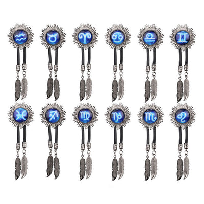Zodiac Sign Series Retro Metal Bolo Ties - image 16