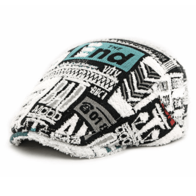 Men's Creative Splicing Printed Hairy Winter Beret Hat - image 2