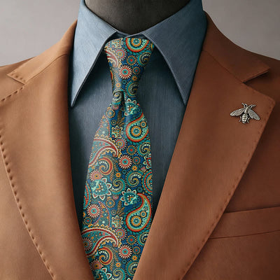 Men's Paisley Exquisite Cashew Floral Printed Necktie - Necktie - image 0