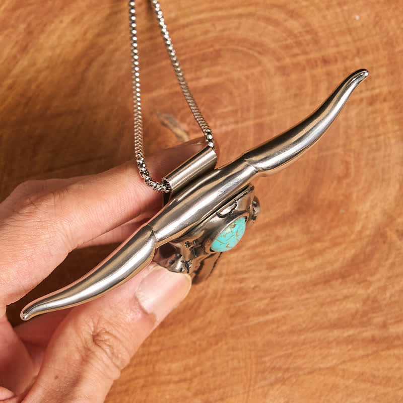 Initial Letter DIY Hidden Knife Buckle Turquoise Bull Pendant Bundle Set - image 3