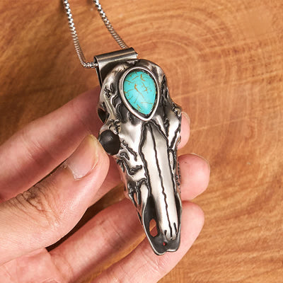 Initial Letter DIY Hidden Knife Buckle Turquoise Bull Pendant Bundle Set - image 4