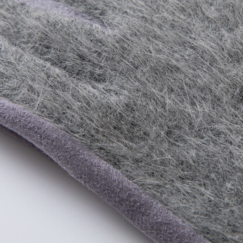 Women's Artificial Rabbit Fur Suede Patchwork Leather Gloves - image 5