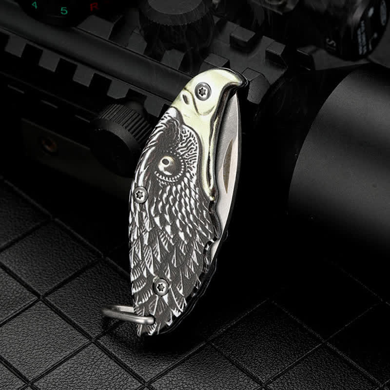 Mini EDC Tool Eagle Hidden Folding Knife Pendant Necklace - image 2