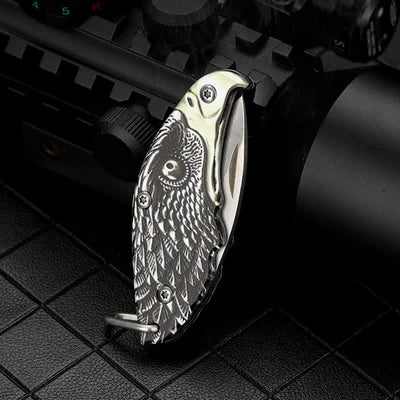 Mini EDC Tool Eagle Hidden Folding Knife Pendant Necklace - image 2