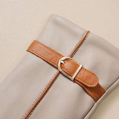 Women's Contrast Color Genuine Sheepskin Leather Gloves - image 4