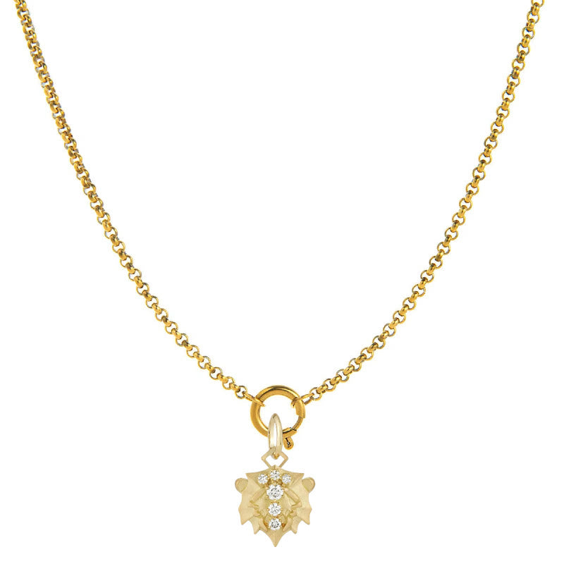 Diamond-Embellished Zodiac Symbol Necklace - Leo - image 5