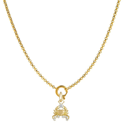Diamond-Embellished Zodiac Symbol Necklace - Cancer - image 4