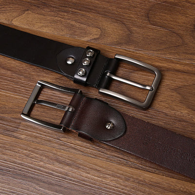 Edgy Premium Geometric and Round Stud-Embellished Leather Belt - image 4