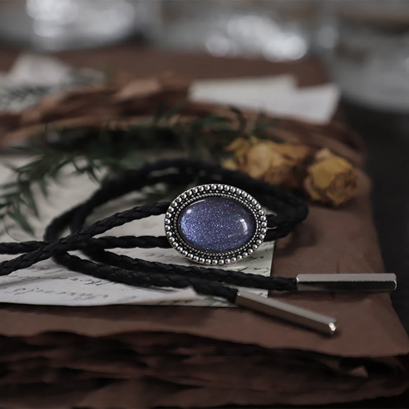 Glitter Purple Gem Retro Metal Bolo Ties - image 5