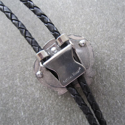 Wing-Accented Tiger Eye Stone Vintage Metal Bolo Ties - image 10