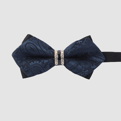 Men's Paisley Pattern Decorative Buckle Formal Bow Tie - image 1