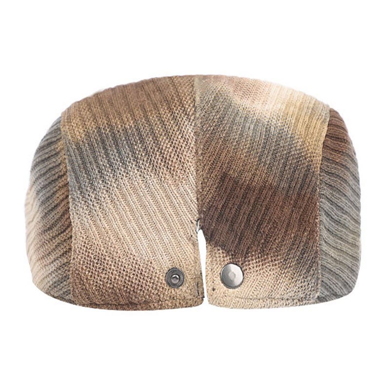 Men's Corduroy Tie-Dye Retro Winter Beret Hat - image 3