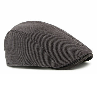Modern Contrasting Brim Corduroy Flat Top Beret Hat - image 10