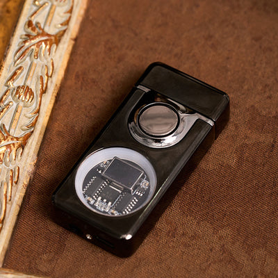 Men's Voice Gravity Sensor Dual Flame LED Display Lighter - image 6