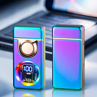 Men's Voice Gravity Sensor Dual Flame LED Display Lighter - Style #2 - image 9