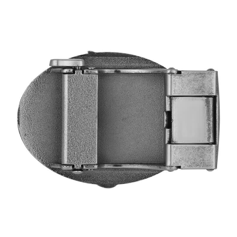 Men's DIY The Devil Comes Smiling Automatic Buckle Leather Belt