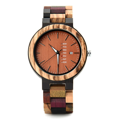 Men's Vintage Different Wood Wooden Watch