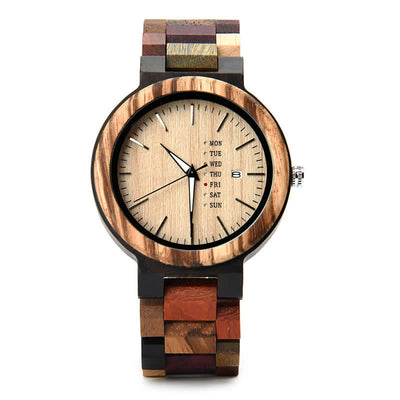 Men's Vintage Different Wood Wooden Watch