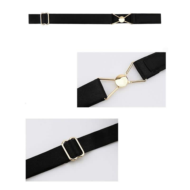 Men's Plain Solid Color Oversized Pointed Bow Tie