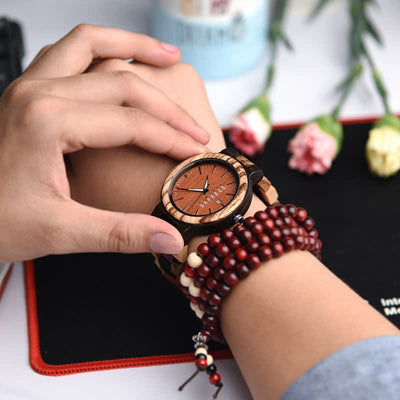 Men's Vintage Different Wood Wooden Watch