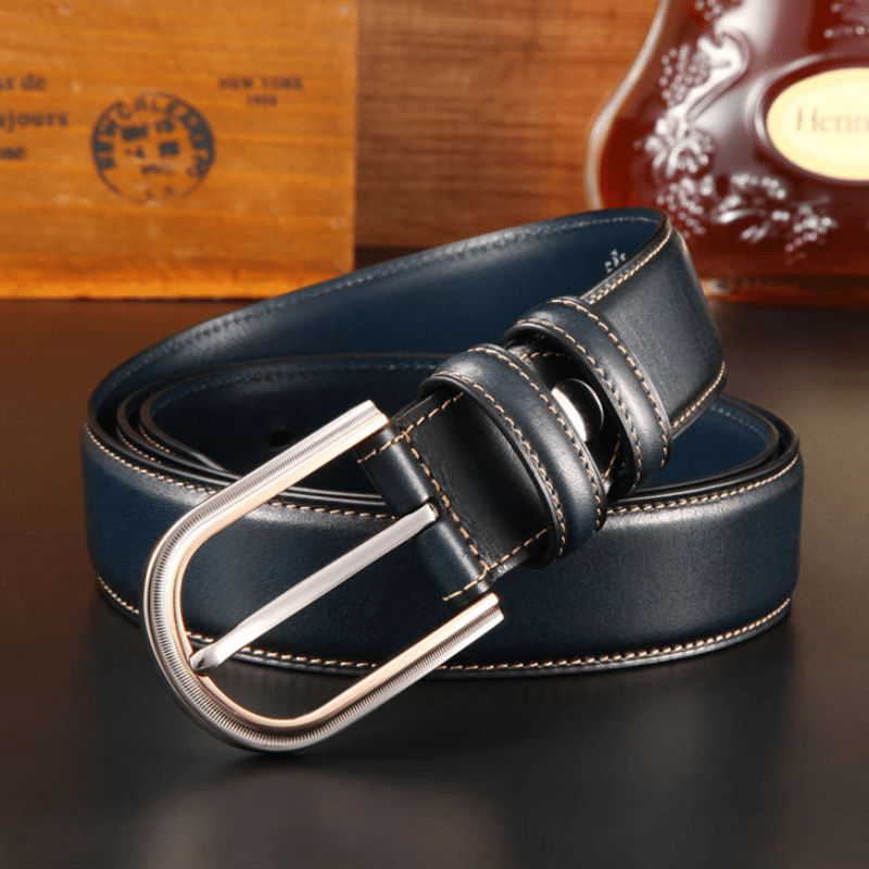 Men's Retro Double-Sided Stylish Leather Belt - image 2