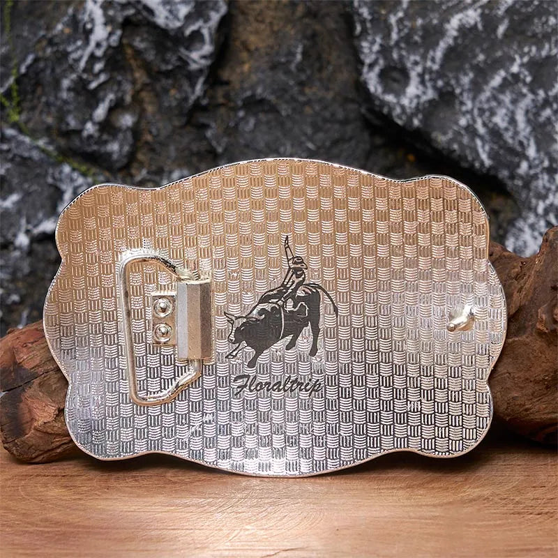 Gold Running Horse DIY Western Cowboy Buckle Leather Belt