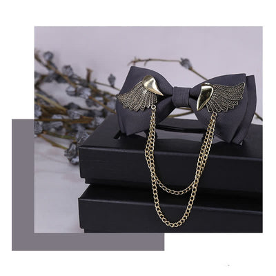 Men's Golden Wing Chain Bow Tie - image 1