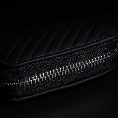 Multi-Functional Zipper V Pattern Leather Car Key Case