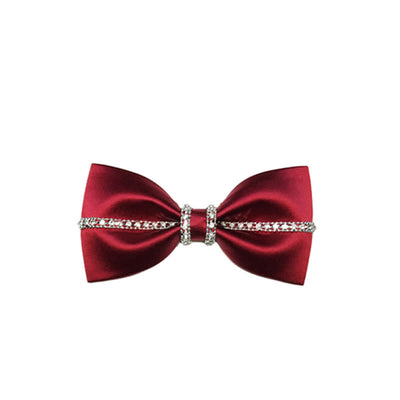 Men's Luxurious Formal Ceremony Bow Tie - Burgundy - image 8