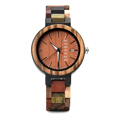 Men's Vintage Different Wood Wooden Watch
