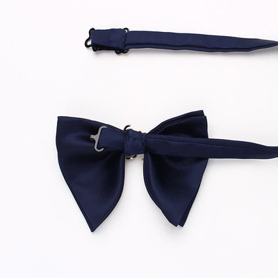Men's Gold Vine Leaf Oversized Pointed Bow Tie Pocket Square