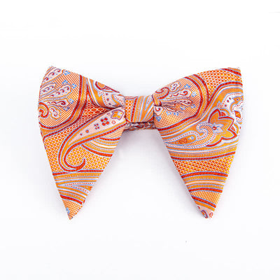 Men's Colorful Paisley Oversized Pointed Bow Tie