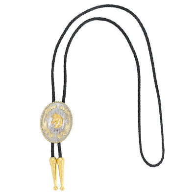 Clearance: Retro Creative Gold Western Horse Head Bolo Tie