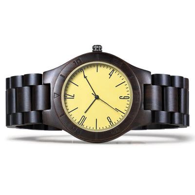 Men's Creative Two-Tone Quartz Wooden Watch