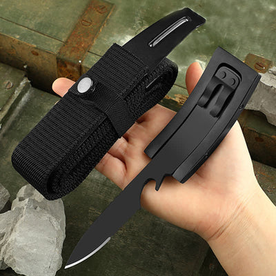 Men's Multifunctional Nylon Belt with Retractable Knife