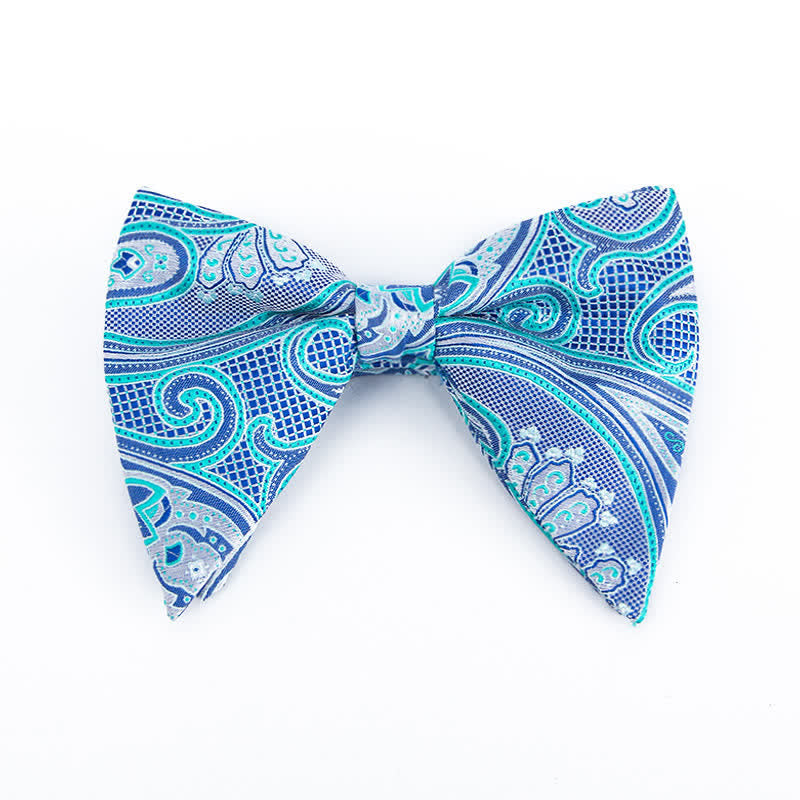 Men's Colorful Paisley Oversized Pointed Bow Tie