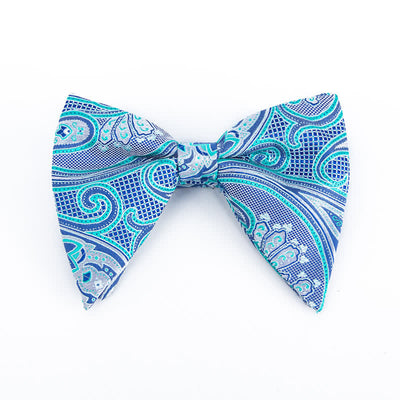 Men's Colorful Paisley Oversized Pointed Bow Tie