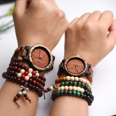 Men's Vintage Different Wood Wooden Watch