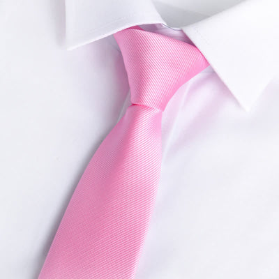 Men's Solid Color Zipper Tie Adjustable Necktie