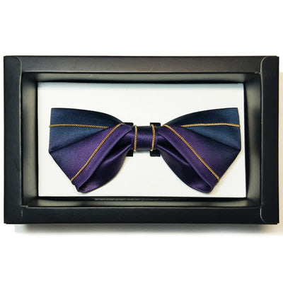 Men's Graudated Pocket Square Twist Bow Tie