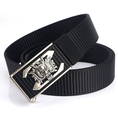 Men's Z Letter Mighty Dragon Nylon Belt