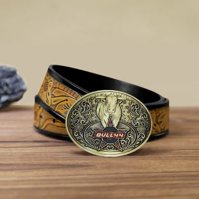 Men's DIY Raging Bull Creative Beer Holder Buckle Leather Belt