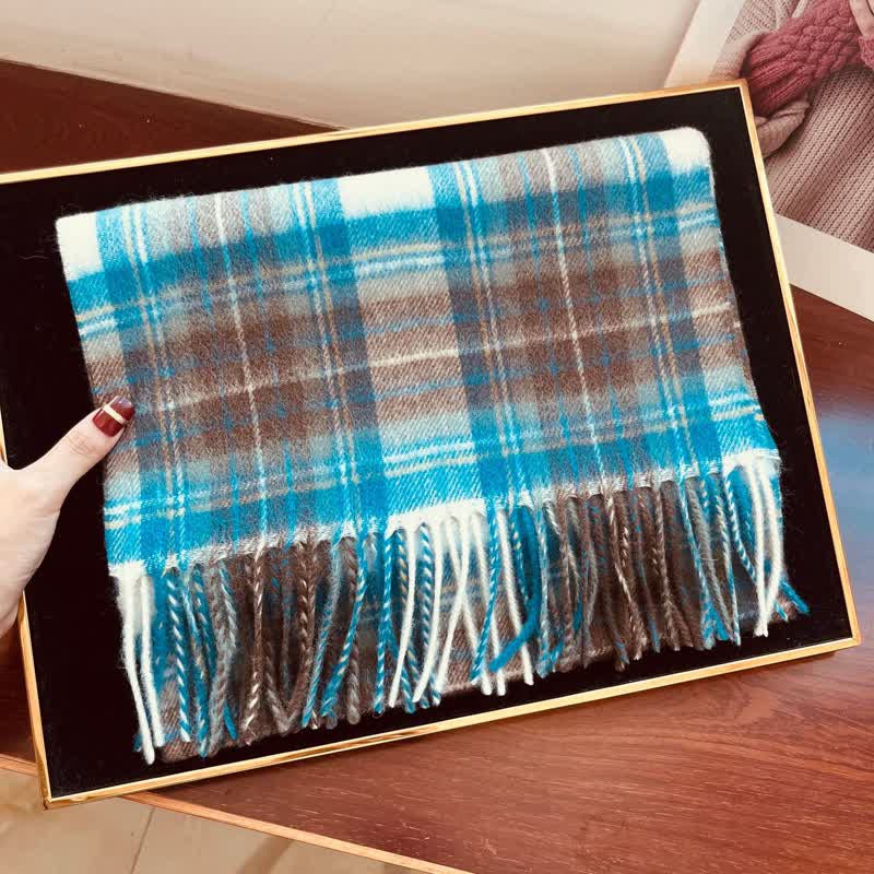 Unisex Cashmere Edinburgh Big Warm Plaid Scarf