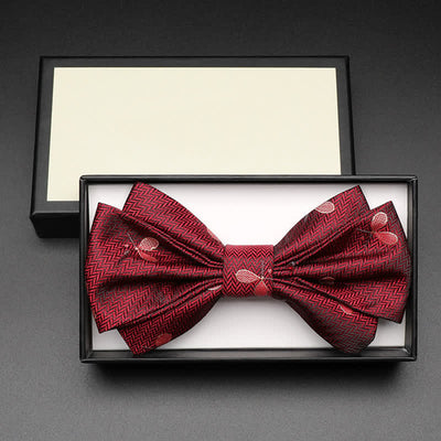 Men's Deluxe Burgundy Tennis Racquet Bow Tie