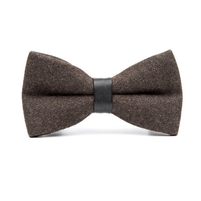 Men's Vintage Wool Solid Color Bow Tie