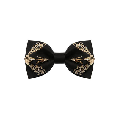 Men's Golden Floral Calla Lily Bow Tie