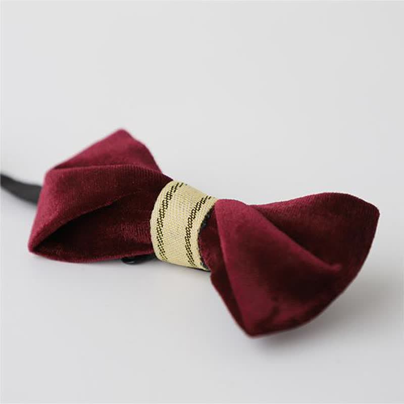 Men's Twisting Velvet Bow Tie