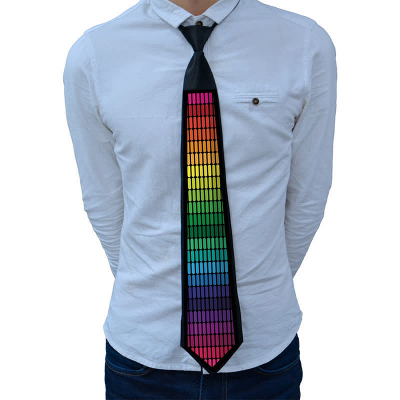Party Voice Control Light Up Glow In Dark LED Necktie