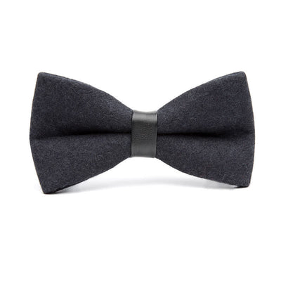 Men's Vintage Wool Solid Color Bow Tie